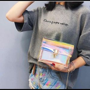 SILVER Holographic Game Day, Crossbody. 🏀🏈⚾️